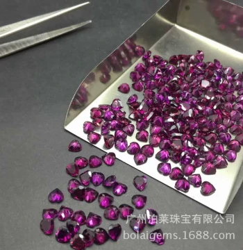 Natural Brazilian Flawless Heart-Shaped 6MM Magnesium Aluminum Garnet, Purple Garnet Loose Stone, Natural Colored Gemstone for Silver Setting, High Quality