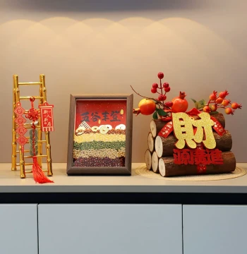 Abundant Harvest Wealth Attracting Entrance Ornament: Complete Set for Home Decoration, Housewarming Gifts, and Moving-In Ceremonies