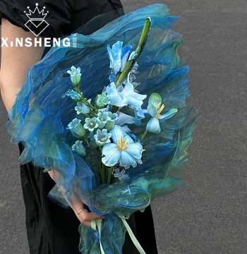 Xinsheng Dreamy Organza Fresh Flower Bouquet Gift Wrapping Mesh Floral Craft DIY Gift Packaging Materials