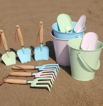 Children's Sand Play Iron Shovel Digging Sand Iron Bucket Beach Toy Set Baby Seaside Digging Soil Gardening Tools