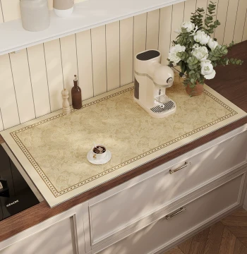DMF Kitchen Countertop Special Draining Mat, Diatom Mud Sink Edge Absorbent Mat, Long Stove Heat Insulation Mat