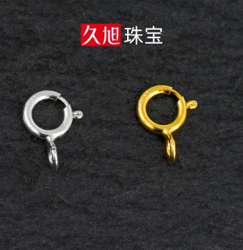 S925 Sterling Silver Necklace Clasp Spring Clasp DIY Pearl Bracelet Accessory Connector Gold Necklace Clasp Connecting Clasp Buckle