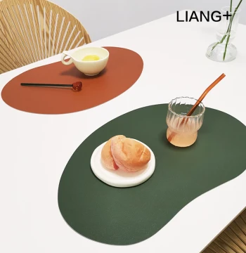 Dining Table Mat Nordic Style Home Waterproof Oil-Proof Heat Insulation Mat Hotel Western Restaurant Placemat Small Size Leather Table Mat