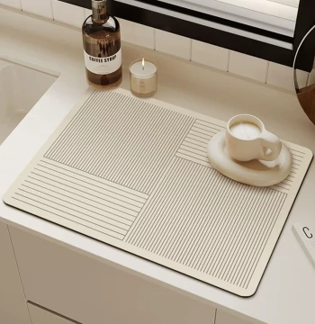 Kitchen Counter Absorbent Mat: Non-Slip Draining Pad for Coffee Machines, Waterproof Table Mat, Heat-Resistant Coaster for Bars