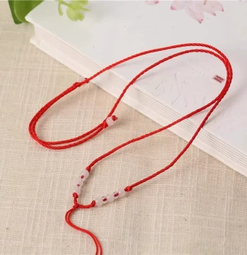 Buy One Get One Free: Adjustable Fine Necklace Cord for Jade Pendants, Peace Buckles, and Guanyin Charms (Red/Black)