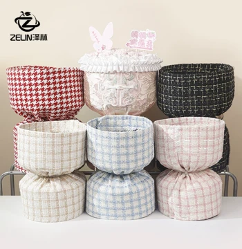 Zelin Mother's Day Integrated Chanel-Style Round Bouquet Shaping Sheet - Flower Shop Festival Wrapping Tool for Fresh Flowers