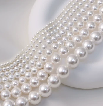 Natural Shell Beads Loose Beads DIY Materials, Perforated Shell Beads for Earrings, Ear Hooks, and Jewelry Accessories