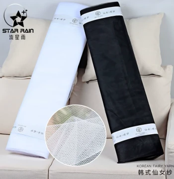 Fairy Tulle Flower Wrapping Mesh Fresh Flower Wrapping Paper Materials Black White Bouquet Mesh Snow Tulle Drapery Florist Floral