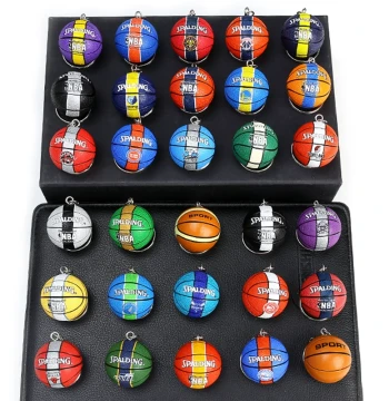 Basketball Keychain Fan Merchandise Pendant Warriors Lakers Bucks Celtics Bag Charm Ornament Gift