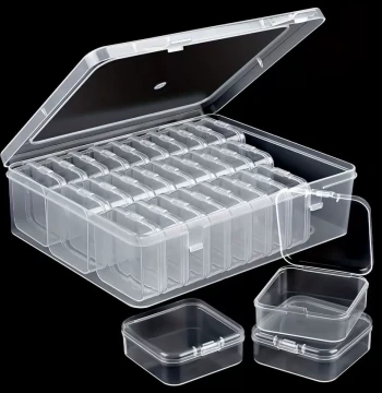 Bead Storage Nano Beads Loose Beads Storage Box Diamond Painting Organizer Tool Plastic Nested Storage Set Small Items Partition Box