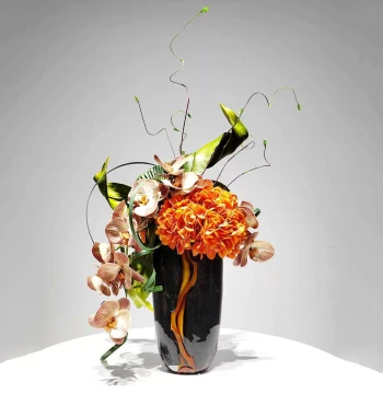 Modern Model Room Sales Office Soft Furnishing Floral Arrangement Artificial Decorative Fake Flowers Display High-End Hotel Table Ornament