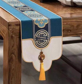 New Chinese Style Small Table Runner, Zen Tea Table Mat, Anti-slip Long Fabric Runner, Customizable