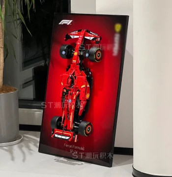 Wall-Mounted Frame Display Board Compatible with LEGO 42207 Ferrari SF24 and 42206 Red Bull Formula F1 Building Blocks