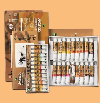 Free Shipping Marie's Brand Chinese Painting Pigment Set 12 Colors 18 Colors 24 Colors 36 Colors 12ml 5ml Tube Chinese Art Landscape