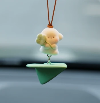 Lucky Cute Puppy Car Hanging Ornament - Rearview Mirror Pendant, Interior Decor, Car Air Freshener, Holiday Gift