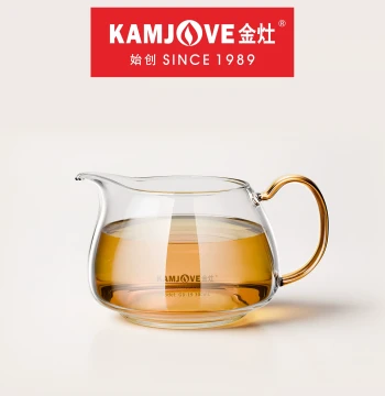 KAMJOVE GD-19 Tea Sea, High Borosilicate Glass Fair Cup for Home Brewing, Tea Sharing Cup, Office Guest Serving Tea Distributor