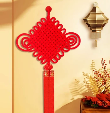 Chinese Knot Wall Hanging Premium Large Fu Character Small Ornament for Living Room Opposite Door Entryway Red 2026 New Small Decor