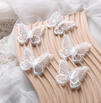Bouquet Packaging Embroidered Lace Butterfly Fresh Flower Wrapping Paper Floral DIY Handmade Creative Decoration PVC Accessories