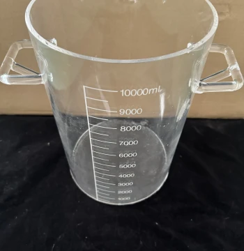 Quartz Beaker Laboratory Specialized Quartz Beaker with Scale Thickened High-Temperature Resistant Metal Refining Quartz Beaker