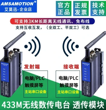 AIMOSUN LoRa Wireless Serial Transceiver Module for Remote Data Communication and Transmission of RS232/485/422 Signals