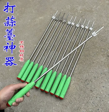 New Stainless Steel Garlic Scape Harvester Tool for Pulling, Peeling, and Scraping Garlic Scapes; Home Harvesting Knife