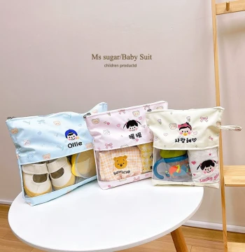 Baby Embroidered Name Kindergarten Name Customization Shoes Milk Bottle Clothes Mommy Storage Bag