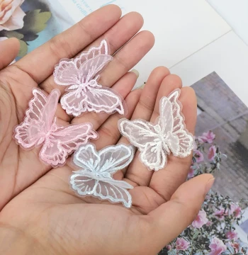 Huazhongqing Embroidered Lace Butterfly Bouquet Fresh Flower Wrapping Paper Floral DIY Handmade Creative Decoration PVC Accessories