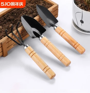 Small Shovel and Garden Trowel Set for Home Gardening, Vegetable Planting, Soil Loosening, and Potting (3-Piece Set)
