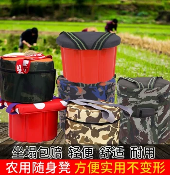 Greenhouse Garlic Digging Stool - Portable Foam Seat, Plastic Small Stool for Farming, Tea Picking, and Lazy Gardening