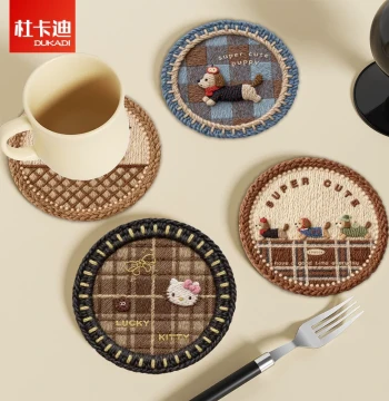 Placemat Heat Insulation Mat New Style Heat-Resistant Pad Bowl Mat Home Kitchen Pad Pot Mat Plate Mat Cup Mat Dish Rubber Base Dining Table Mat