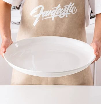Extra-Large 14-Inch Ceramic Serving Platter for Steamed Fish, Seafood, Lobster, and Chopped Pepper Fish Head