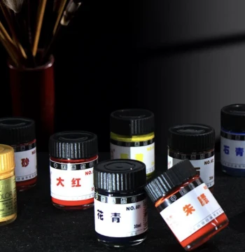 Jiang Sixu Tang 30ml Bottled Student Practice and Creation Chinese Painting Pigment, Landscape Painting, Watercolor, Gongbi Painting Pigment, Indigo
