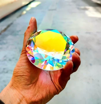 Rainbow Crystal Toys for Children Colorful Gem Large Diamond Toy Treasure Chest Box Girls' Treasure Glass Diamonds