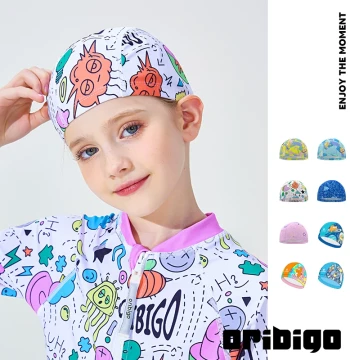 Oribigo Kids' Swim Caps for Girls and Boys, Sun-Protective and Comfortable Fit