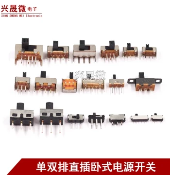 Slide Switch Single/Double Row Vertical Horizontal Micro Power Switch Sliding Gear 2-Position 3-Position