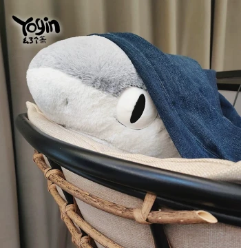 [yogin Yaolegejing Designated Store] Shark Cat Plush Toy Pillow Large Cat Shark Doll Gift