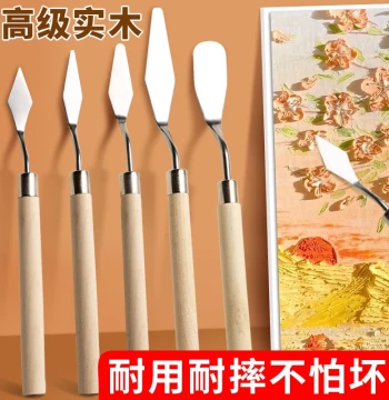 Oil Pastel Specialty Scraper Set - Flat & Mini Pointed Palette Knives for Beginners, Heavy-Color Soft Tuning Blades for Watercolor, Acrylic, and Oil Painting Texture
