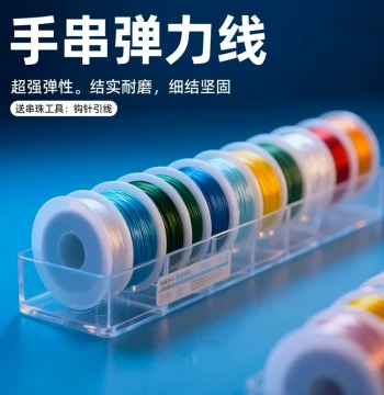 Elastic Beading Cord for Bracelets, Stretchy String for Gemstones and Crystals, Wear-Resistant Flat Thread for DIY Jewelry Making