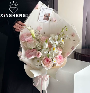 Xinsheng New Product Chunzhi Floral Mesh Fresh Flower Bouquet Wrapping Mesh Material Handmade Creative DIY Floral Gift Supplies