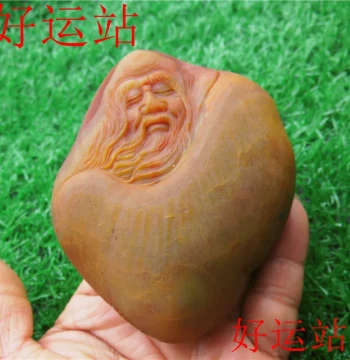 Custom New Promotion Yellow Dragon Jade Raw Stone Seed Material Immortal Elder Hand Piece Handmade Collectible Premium Yellow Wax Stone Jade Ornament