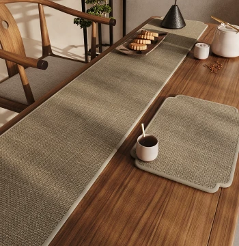 Table Runner & Tea Mat: Quick-Dry Absorbent Tea Table Cloth, Long Zen-Style Tea Flag, Simple Wash-Free Customizable Fabric