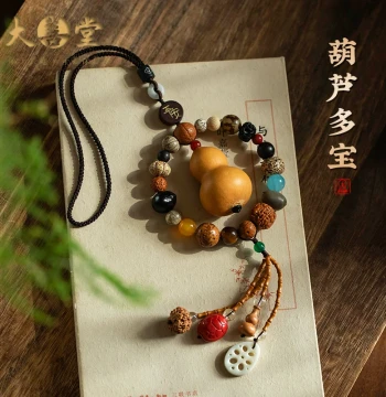 Dashantang Gourd Car Hanging Ornament Premium Bodhi Rearview Mirror Car Accessory Peace Pendant Men's New Style