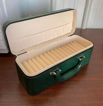 Bracelet Storage Box Large Capacity Multi-Layer Portable High-End Vintage Jade Bangle Dedicated Jewelry Box Handheld Case