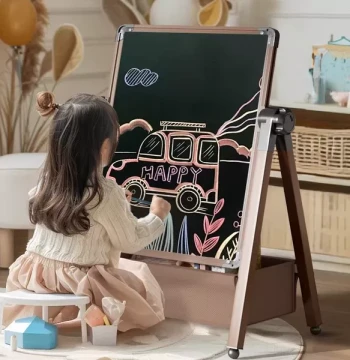 Children's Drawing Board, Stand-up Magnetic Small Blackboard, Household Teaching Toy, Erasable Whiteboard for Baby Graffiti and Writing