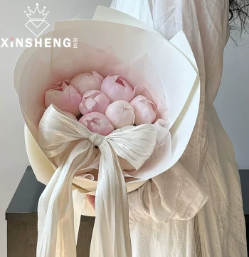 Xinsheng Snow Satin Ripple Fabric - Atmospheric Fresh Flower Bouquet Wrapping Material for DIY Bow Decoration and Floral Art