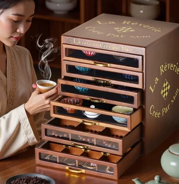 Solid Wood Multi-Layer Jewelry Box for Collectibles, High-End Exquisite Wooden Large-Capacity Jewelry and Walnut Storage Cabinet
