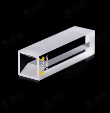 1.05ml Quartz Micro Cuvette, White Wall Integrated Process, Acid and Alkali Resistant, 10mm UV Two-Way Light Path Cuvette Cup