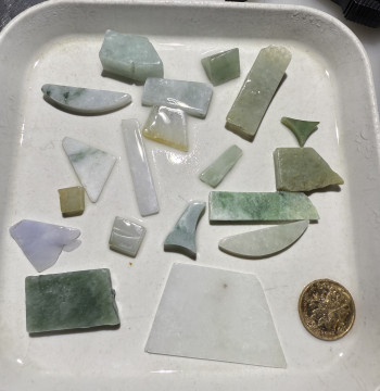 O1362-1376 One Image Per Item, Polished Natural Burmese Jadeite, Authentic Grade A Guarantee, Triple Compensation for Fakes, Free Shipping on Orders Over 20