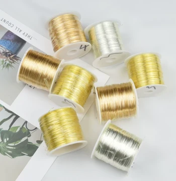 [100 Meters per Roll] Large Spool Color-Fast Copper Wire, Non-Fading, Non-Oxidizing, for Handmade Ancient Style DIY Hair Accessories