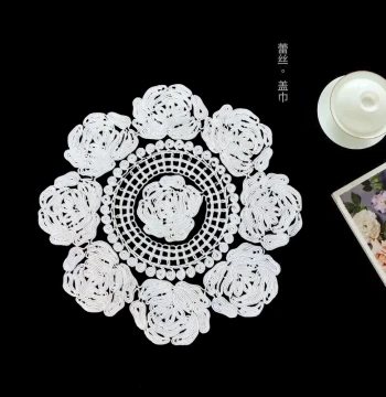 Embroidered Placemat: Absorbent Heat-Resistant Table Mat for Coffee Machines, Teacups, and Vases